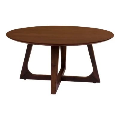 Hellerup - Table basse en bois &oslash;75cm - Couleur - Bois fonc&eacute;