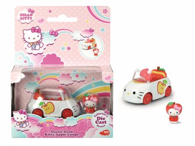 SIMBA DICKIE Hello kitty voiture pomme + 1 figurine SMO253241000