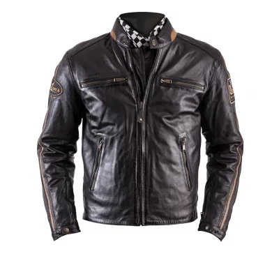 HELSTONS  ACE Rag Veste De Moto En Cuir Marron S