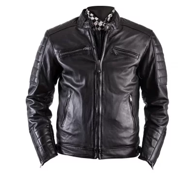 HELSTONS  Blouson moto Cruiser Cuir Rag Noir, Noir, M