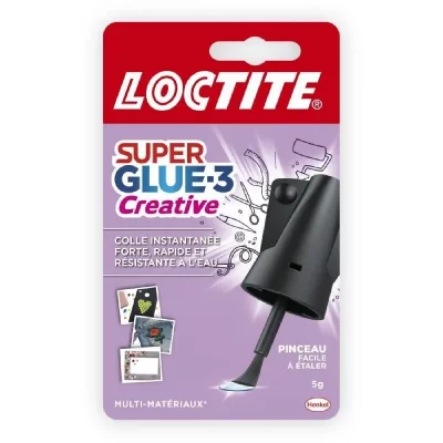 LOCTITE SUPERGLUE Henkel - -3 - Pinceau - 9H 1598798 - Flacon de colle - 5 g