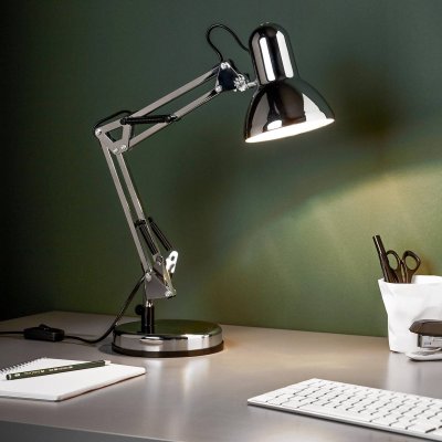 BRILLIANT HENRY Lampe de bureau orientable E27 40 W Gris