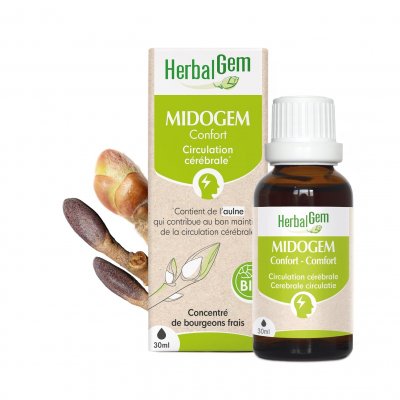 HERBALGEM  Midogem Confort GC24 Circulation c&eacute;r&eacute;brale Bio 30ml