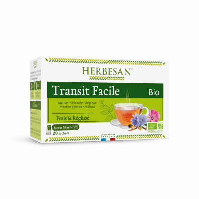 HERBESAN  Bio Infusion Transit Facile Saveur Menthe n&deg;2 20 sachets