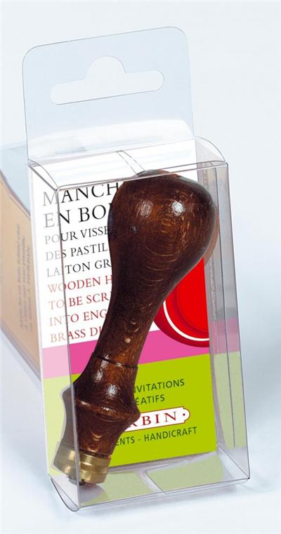 HERBIN  - Manche en bois vernis sur broche