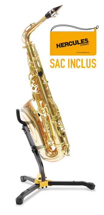 HERCULES  Stands DS530BB Support pour Saxophone Alto/T&eacute;nor Noir