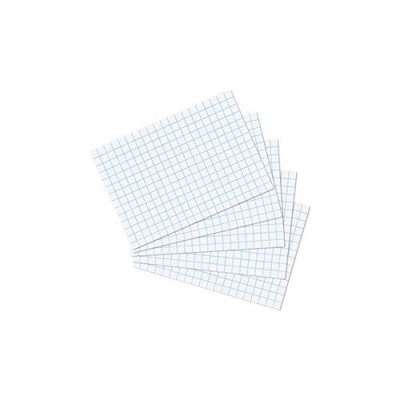 HERLITZ  10621415 Fiches bristol format A6 quadrill&eacute;