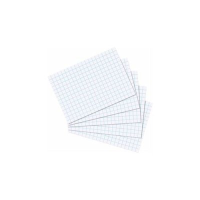 HERLITZ  10621431 Fiches bristol format A7 quadrill&eacute; Blanc