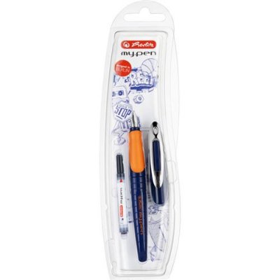 HERLITZ  10999761 Stylo plume &eacute;ducatif my.pen M (Bleu clair/Vert)