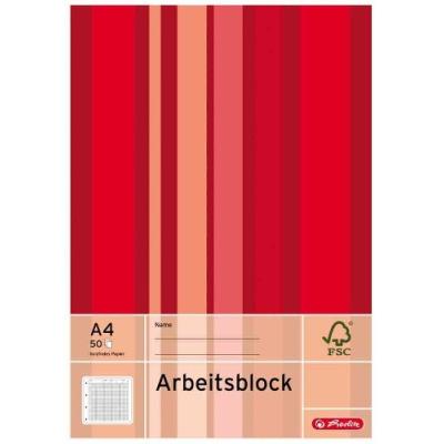 GENERIQUE Herlitz 1x bloc de bureau a4 50 feuilles quadrill&eacute; + marge 70g 215434