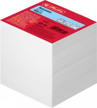 UNBEKANNT Herlitz Bloc De Fiches Herlitz, 90 X 90 Mm, Blanc, 80 G/Qm