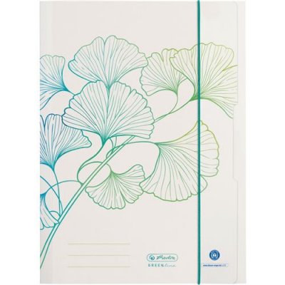 HERLITZ  Chemise &agrave; rabats GREENline Ginkgo, A4 - Lot de 4