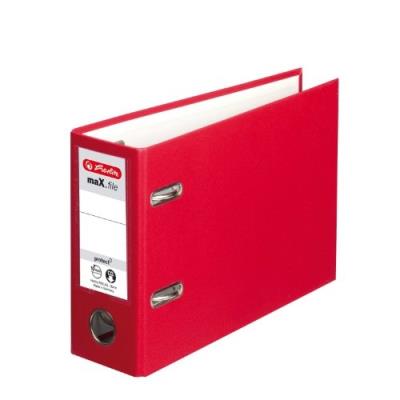 HERLITZ  Classeur Pp Max.File Protect, A5 A L'italienne,Rouge