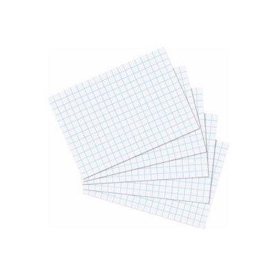 HERLITZ  Fiches bristol, A5, quadrill&eacute;, blanc - Lot de 4