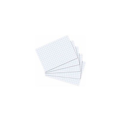 HERLITZ  Fiches bristol, A8, quadrill&eacute;, blanc - Lot de 19
