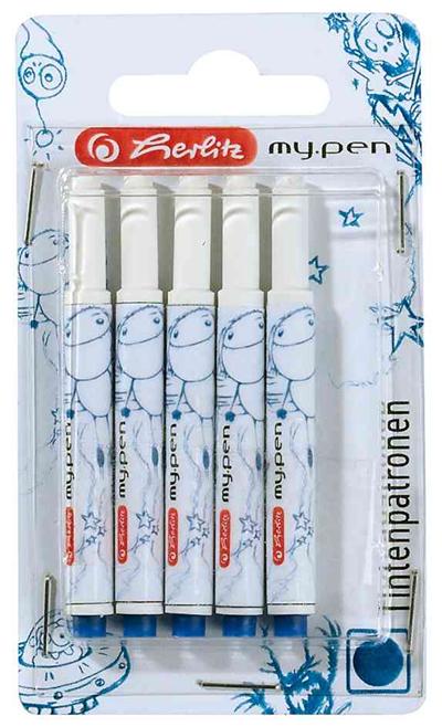 MANUTAN Herlitz herlitz cartouches d'encre longues ""my.pen"", bleu noir