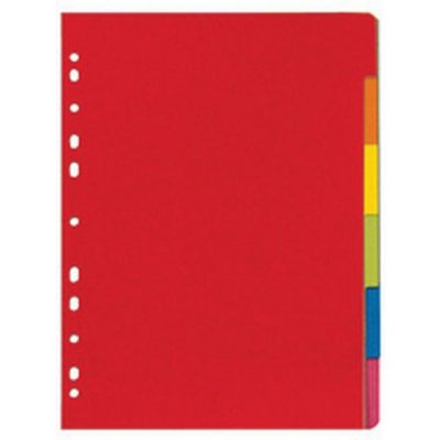 MANUTAN Herlitz Intercalaire En Carton, Uni, A4, Color&eacute;, De 6 Pi&egrave;ces