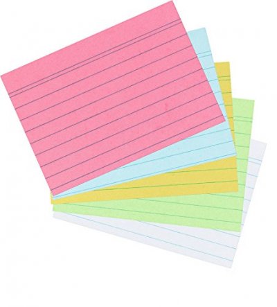 HERLITZ  Lot de 100 fiches Bristol Format A4/A5/A6/A7/A8 A6 lign&eacute;. A6 liniert Rose