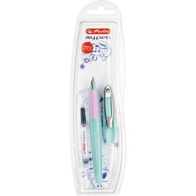 HERLITZ  Stylo Plume My.Pen, Largeur Plume: M, Blanc / Rose