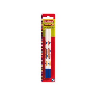 MANUTAN Herlitz Superhai XL Lot de 2 Stylos correcteurs Blanc/Bleu