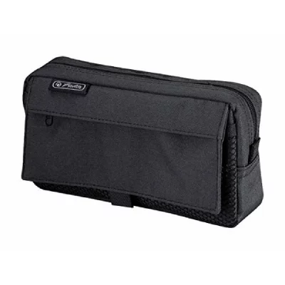 HERLITZ  Trousse &agrave; stylos avec poche en filet, noir - Lot de 3