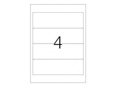 HERMA  4291 &Eacute;tiquettes classeur 192 x 59 A4 400 pi&egrave;ces Blanc