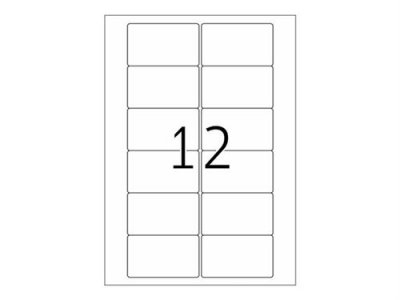 HERMA  5070 &Eacute;tiquettes pour cassettes vid&eacute;o 78,7 x 46,6 A4 Blanc