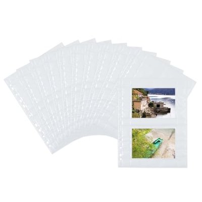 Herma 7586 Lot de 10 Pochettes perfor&eacute;es Transparent