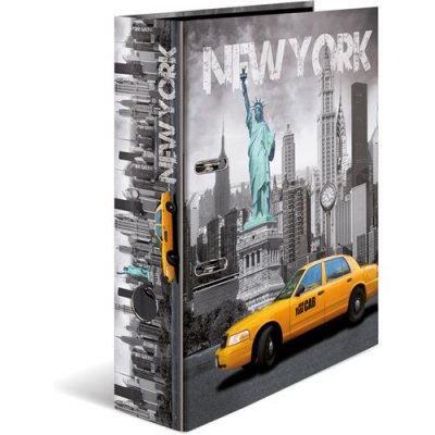 HERMA  Classeur &Agrave; Levier Carton A4 Dos De 70 Mm Motif New York