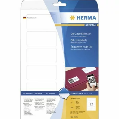 HERMA  Etiquette code QR, 80 x 40 mm, rectangulaire - Lot de 2