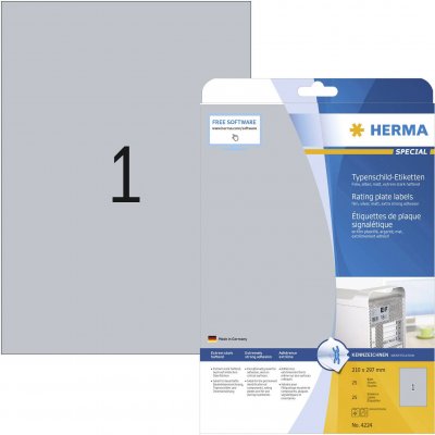 HERMA  Etiquette de plaque signal&eacute;tique SPECIAL, 210 x 297 mm