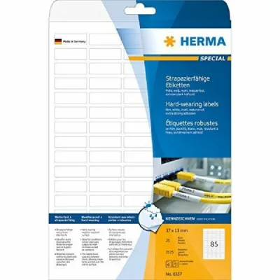 HERMA  &Eacute;tiquette en film SPECIAL, 37 x 13 mm, blanc