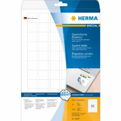 HERMA  Etiquette universelle SPECIAL, 25,4 x 25,4 mm, blanc - Lot de 2