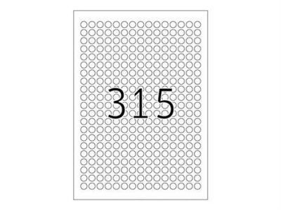 HERMA  Etiquette universelle SPECIAL, diam&egrave;tre: 10 mm, blanc - Lot de 2
