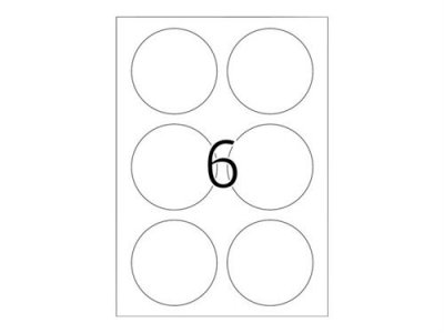 HERMA  Etiquette universelle SPECIAL, diam&egrave;tre: 85mm, blanc - Lot de 2