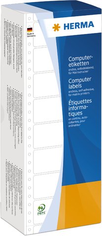 HERMA  Etiquettes d'Ordinateur Continues 88,9X35,7Mm 1 Voie