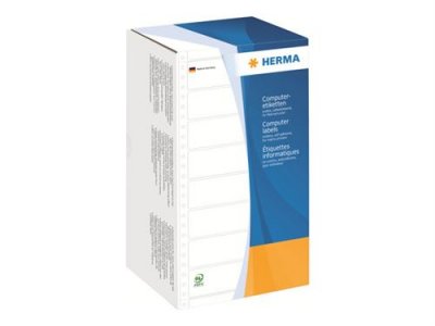 HERMA  &Eacute;tiquettes en continu 147.32x99.2 mm, 1 rang&eacute;e, blanches, perfor&eacute;es, papier mat, 3000 pcs