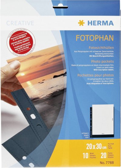 HERMA  fotophan 20x30 noir 10 feuilles 7788 DFX-298625