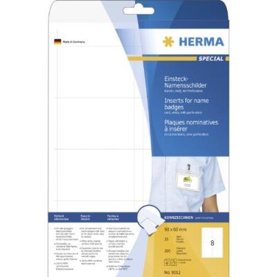 HERMA  namens-einsteckschild. a4 90x60 mm wei&szlig; kart 9012