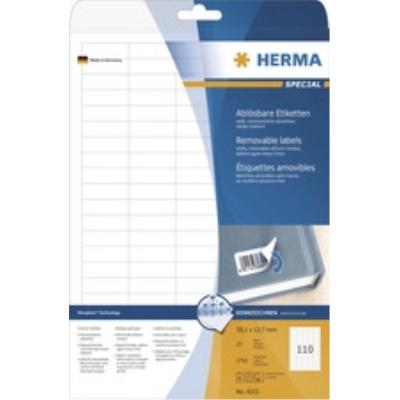 HERMA  Special A4 24x24mm amovible Etiquette - Blanc (Lot de 1750)
