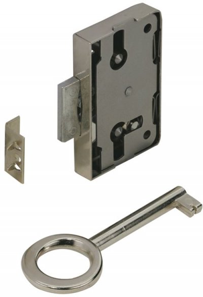HETTICH  Serrure de meuble acier en applique  20 mm r&eacute;versible