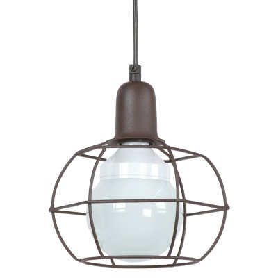TOSEL HEX.GLOBE - Suspension g&eacute;om&eacute;trique m&eacute;tal marron