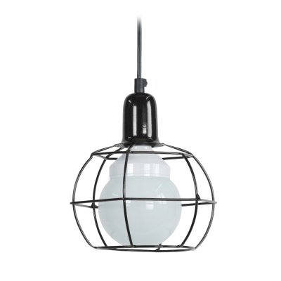 TOSEL HEX.GLOBE - Suspension g&eacute;om&eacute;trique m&eacute;tal noir