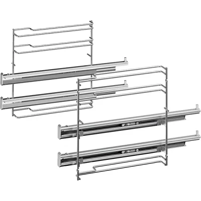 SIEMENS HEZ638270 BOSCH Accessoire Rails t&eacute;lescopiques &agrave; 2 niveaux, pyrolyse