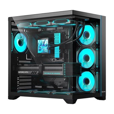 HIDITEC  H3 PRO Midi Tower Noir et Transparent
