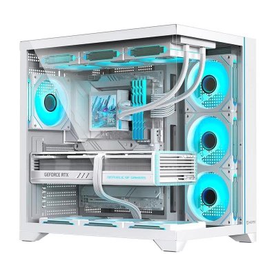 HIDITEC  H3 PRO Midi Tower Transparent et Blanc