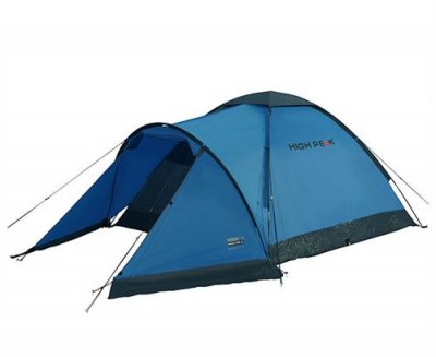 HIGH PEAK  Ontario 3 Tente d&ocirc;me Mixte Adulte, Bleu/Gris fonc&eacute;, L