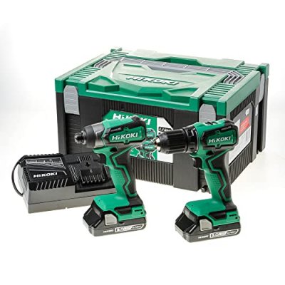 HIKOKI  Perceuse visseuse DS18DD + Visseuse &agrave; choc WH18DD - KC18DDWDZ
