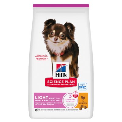 HILL&APOS;S Hill's Adult Light Small & Mini au poulet pour chien 2 x 1,5 kg