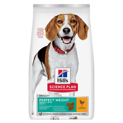 HILL S SCIENCE PLAN Hill's Adult Perfect Weight Medium au poulet pour chien 2 x 2 kg